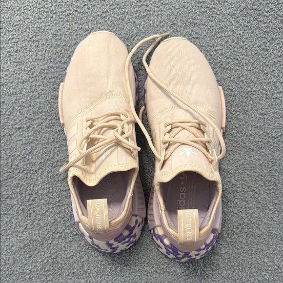 Adidas Cream and Purple Sneakers - Picture 2 of 4